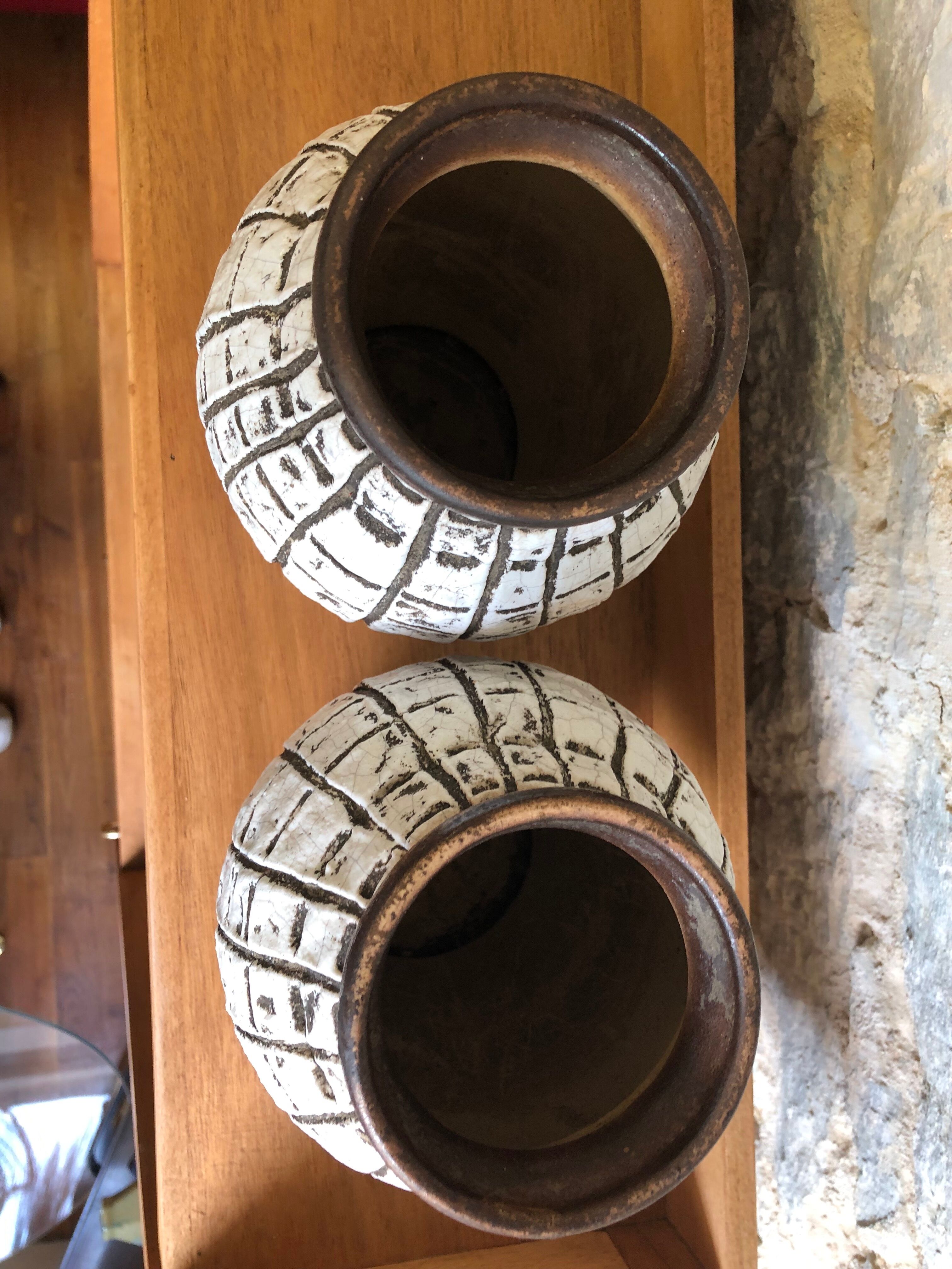 Ceramic vase duo by Louis Dage