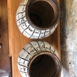 Ceramic vase duo by Louis Dage