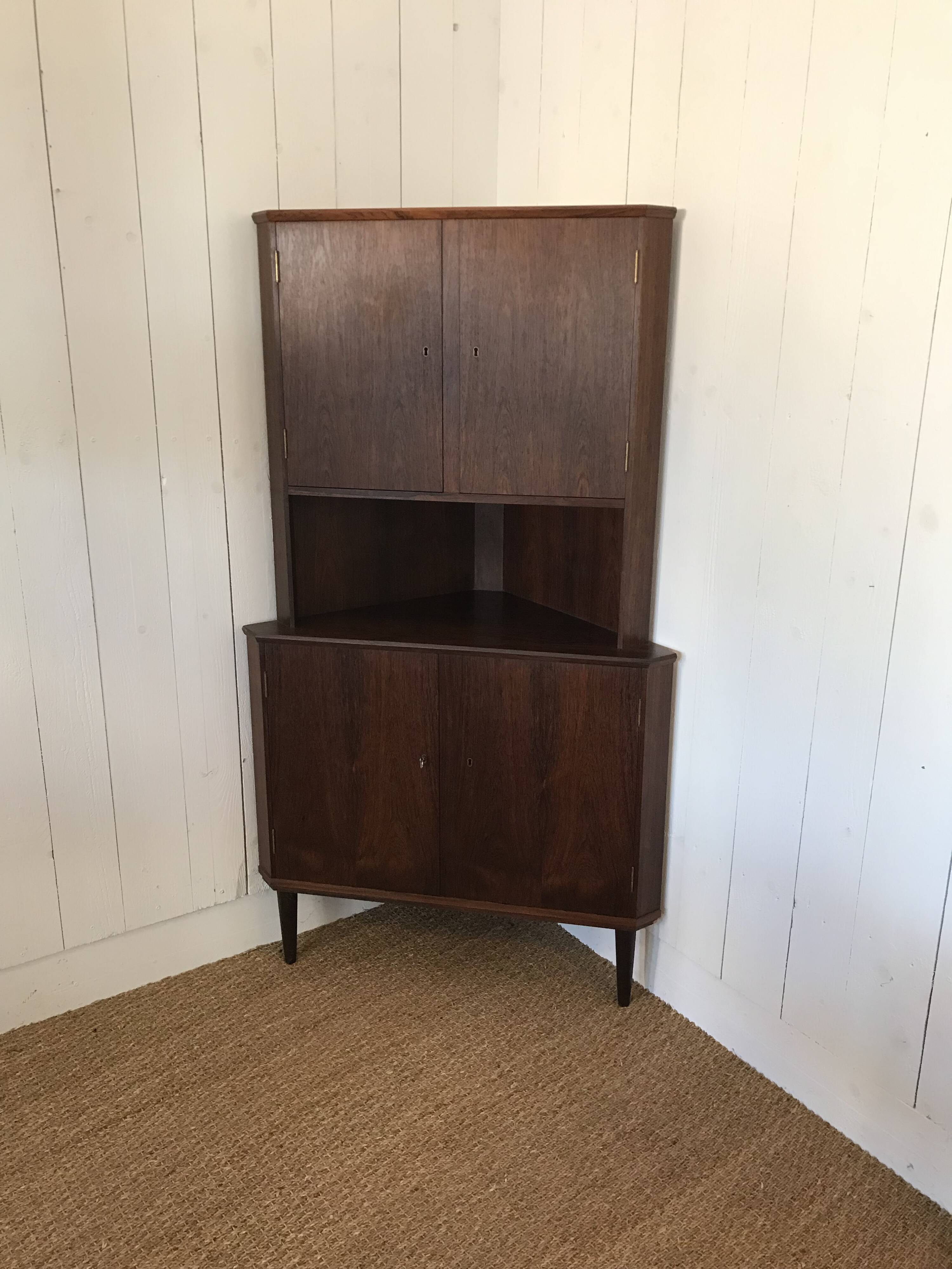 Scandinavian corner unit in rosewood