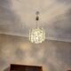Kinkeldey brass and faceted glass 3-level chandelier, 1960s