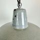 Industrial grey enamel factory lamp, 1960s