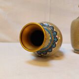 Pair of small cloisonné vases with Japanese polychrome decoration