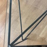 Coffee table in glass and wrought iron