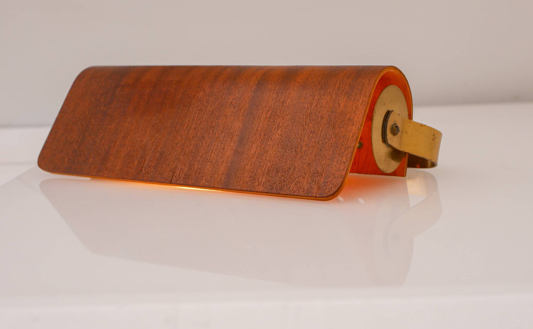 Vintage teak sconce. Mid-century modern classic Scandinavian wall lamp