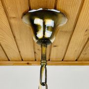 Vintage Murano glass chandelier in amber by De Majo, Italy, 1970s.