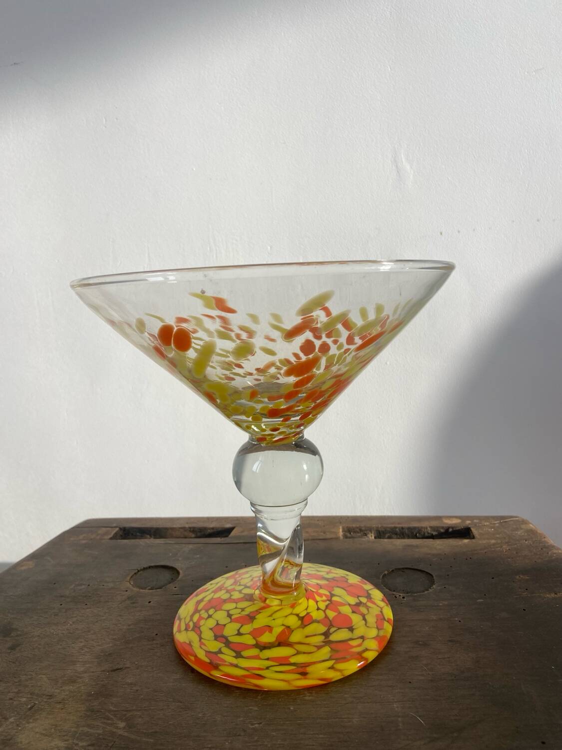 Clichy glass fruit bowl