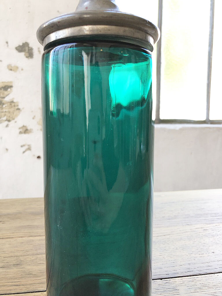 Old zinc cork bottle