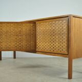 Vintage German Rio sideboard in rosewood, woven finish, Leo Bub, 19