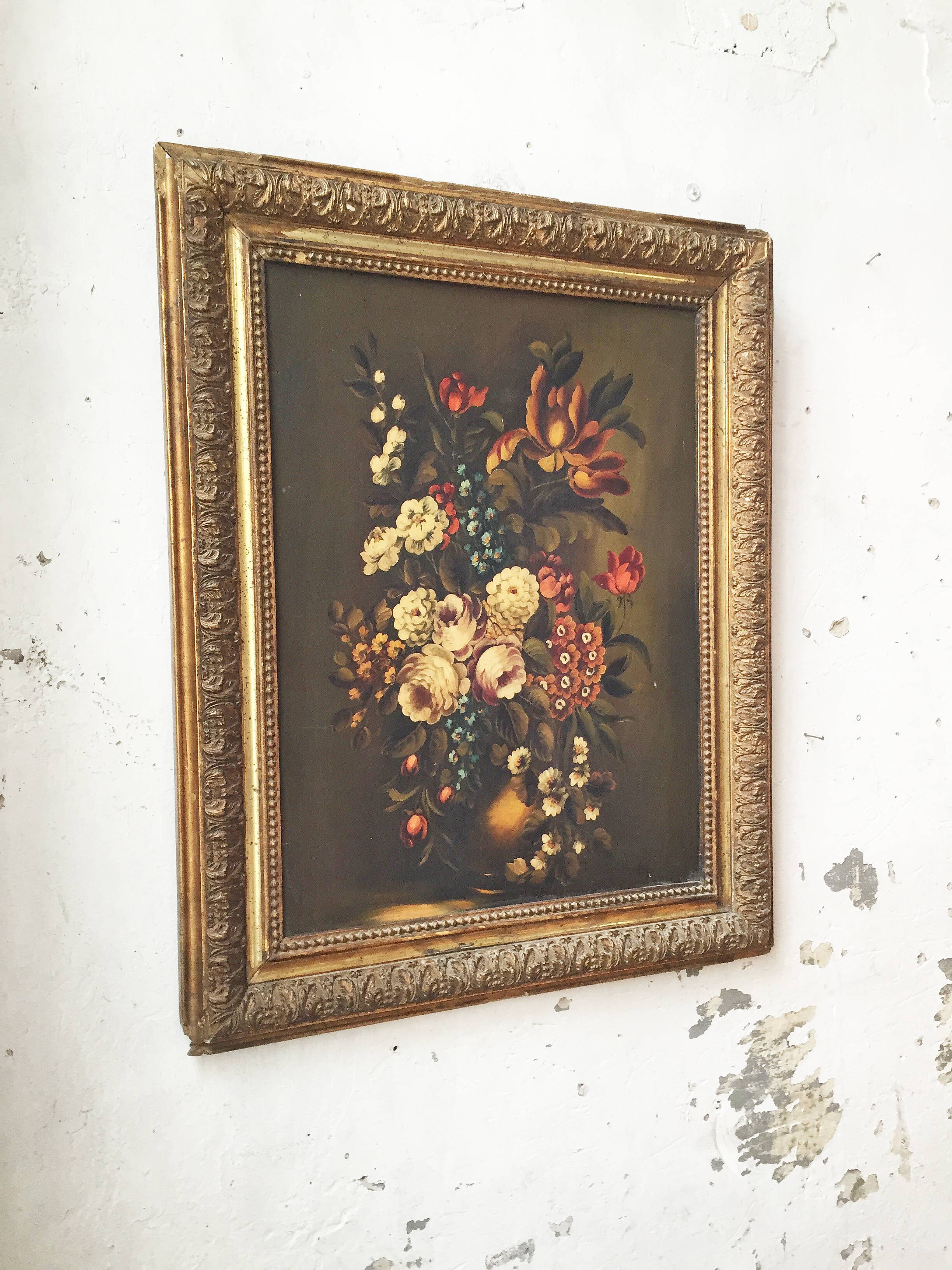 Canvas XL framed flowers 19th