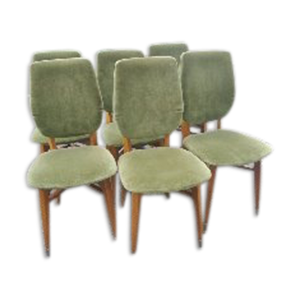 Série de 6 chaises vers 1960 en bel état de conservation