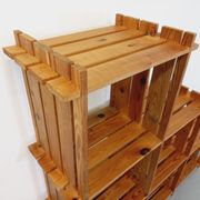 Bookcase vintage pine staircase shelf from the 80s in the style of Maison Regain