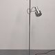 Space age modernist floor lamp with 2 aluminium spots, France circa 1970.