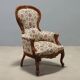 Antique Louis-Philippe bergère armchair in walnut, Italy, 19th century