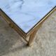 Hollywood Regency style coffee table • marble and brass