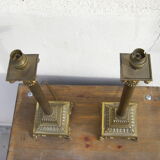 Paire de pieds de lampe ancien de style néoclassique