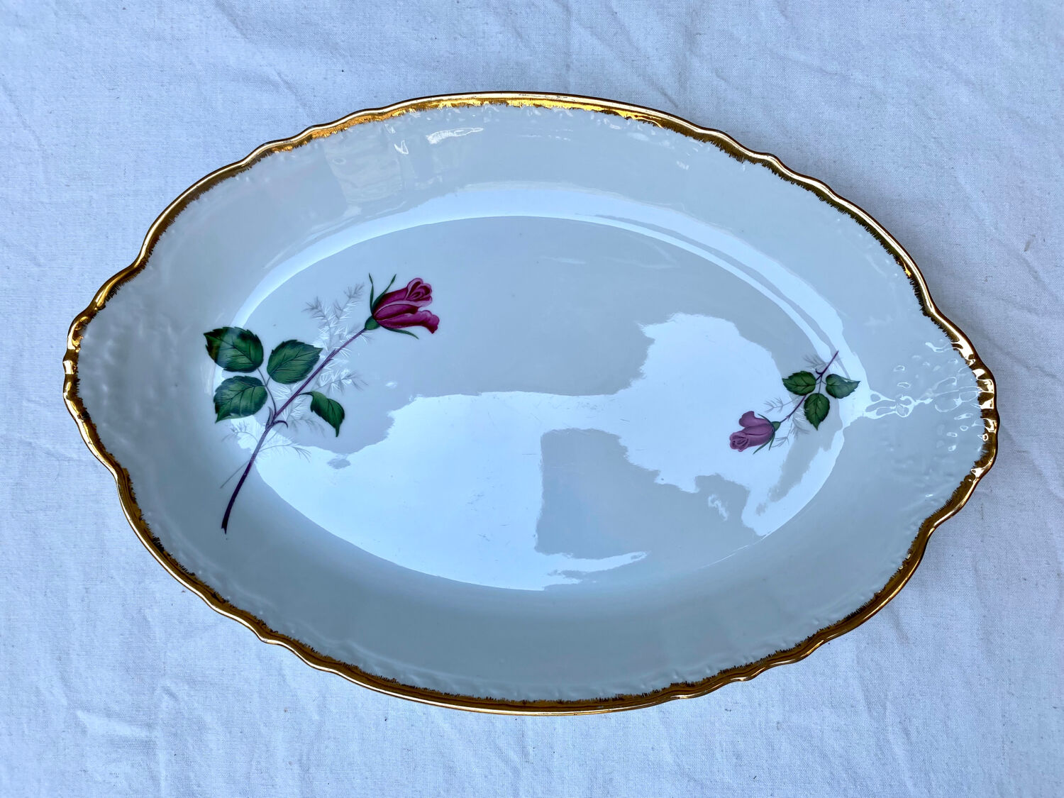 Service de table Berry roses en porcelaine