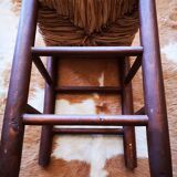 Stool paillé years 50.