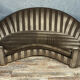 Half-moon shaped cackling sofa in velvet from genoa period napoleon iii