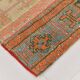 2x9 Vintage Coral Orange & Green Turkish Runner Rug, 70x275Cm