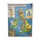 Vintage British Isles School Map Poster