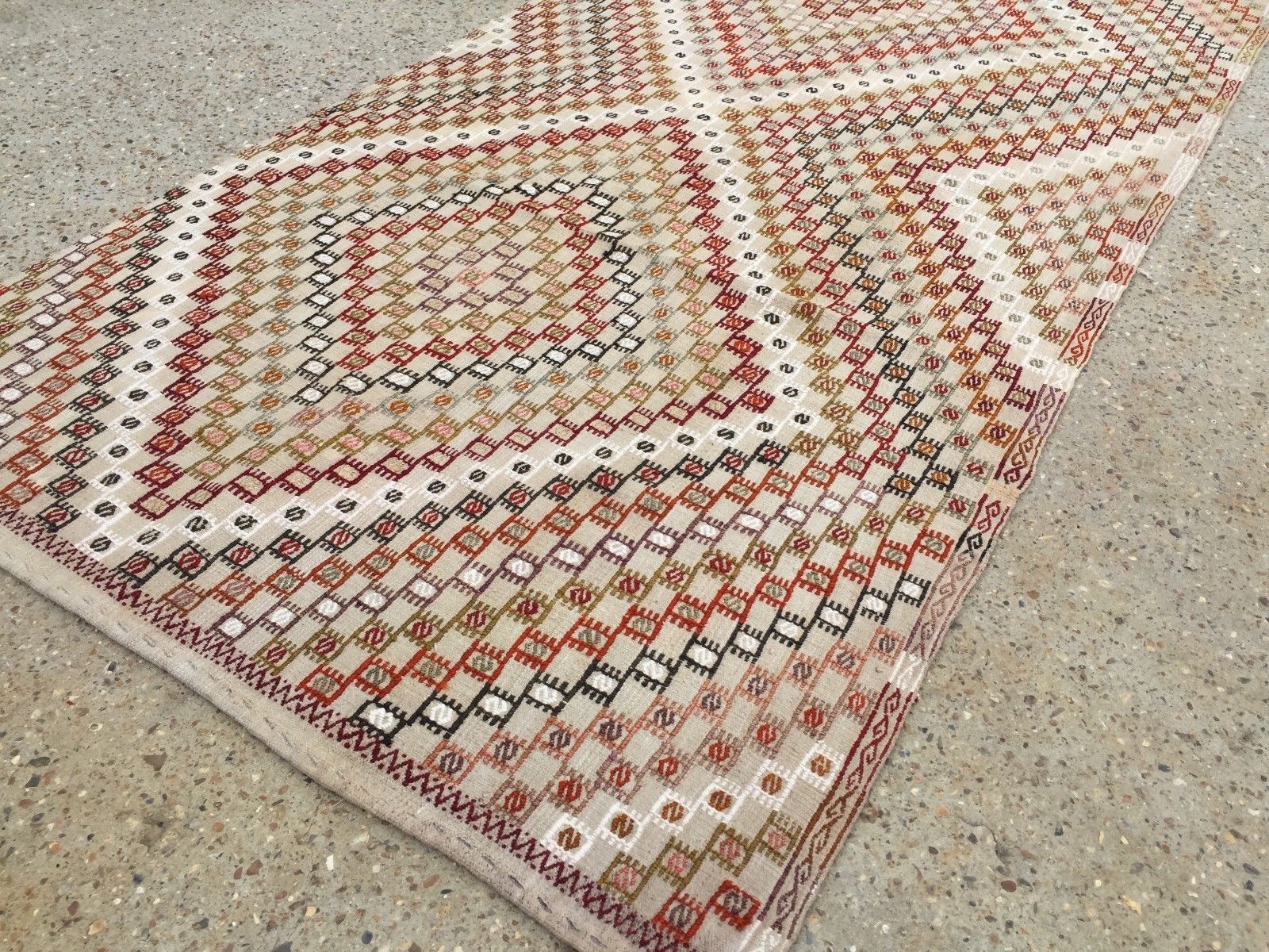Turkish Kilim Rug 313x108cm shabby chic wool, country home, boho