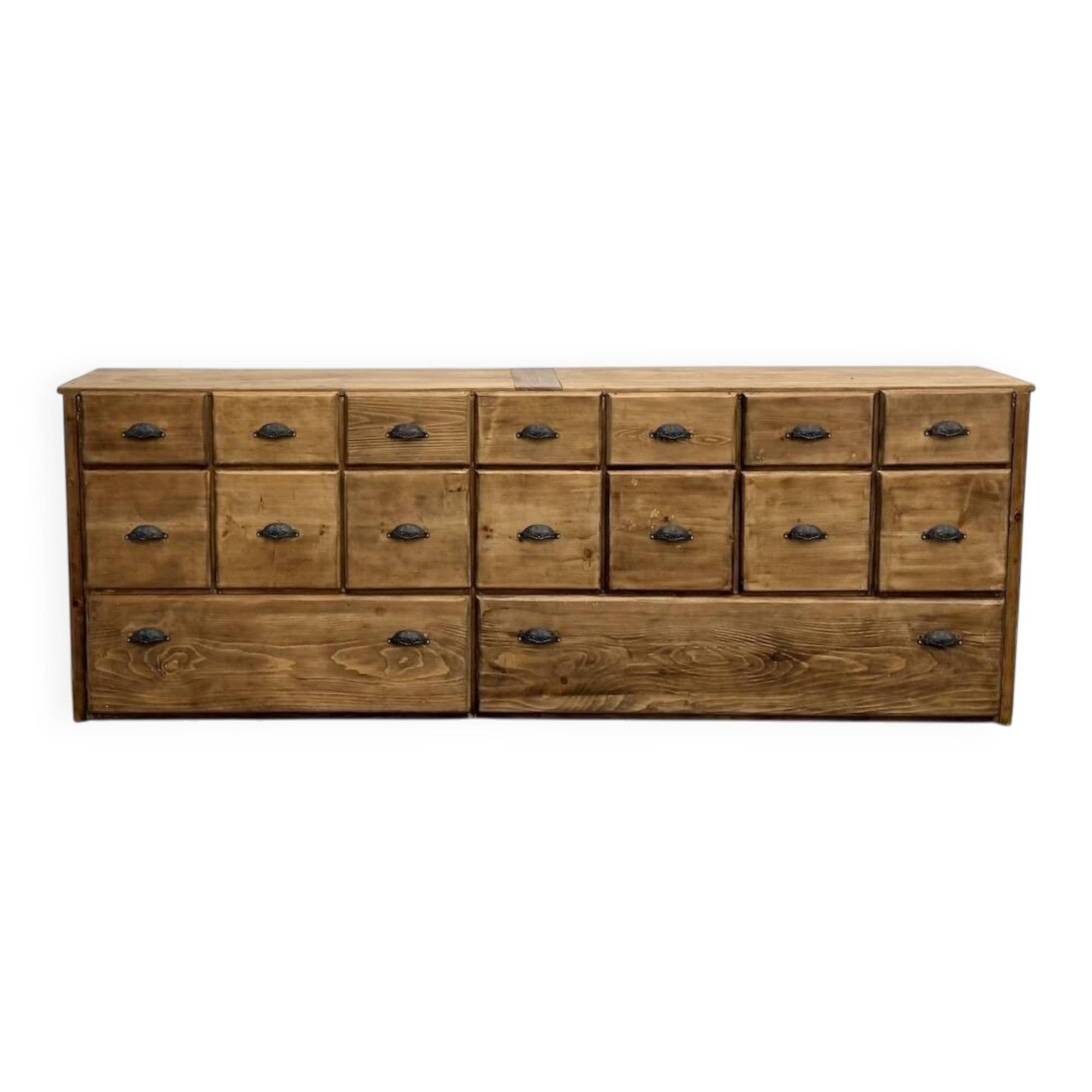 Large Pine Workshop Furniture with Drawers