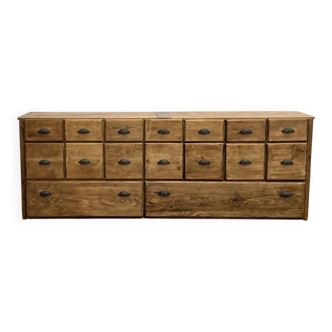 Large Pine Workshop Furniture with Drawers