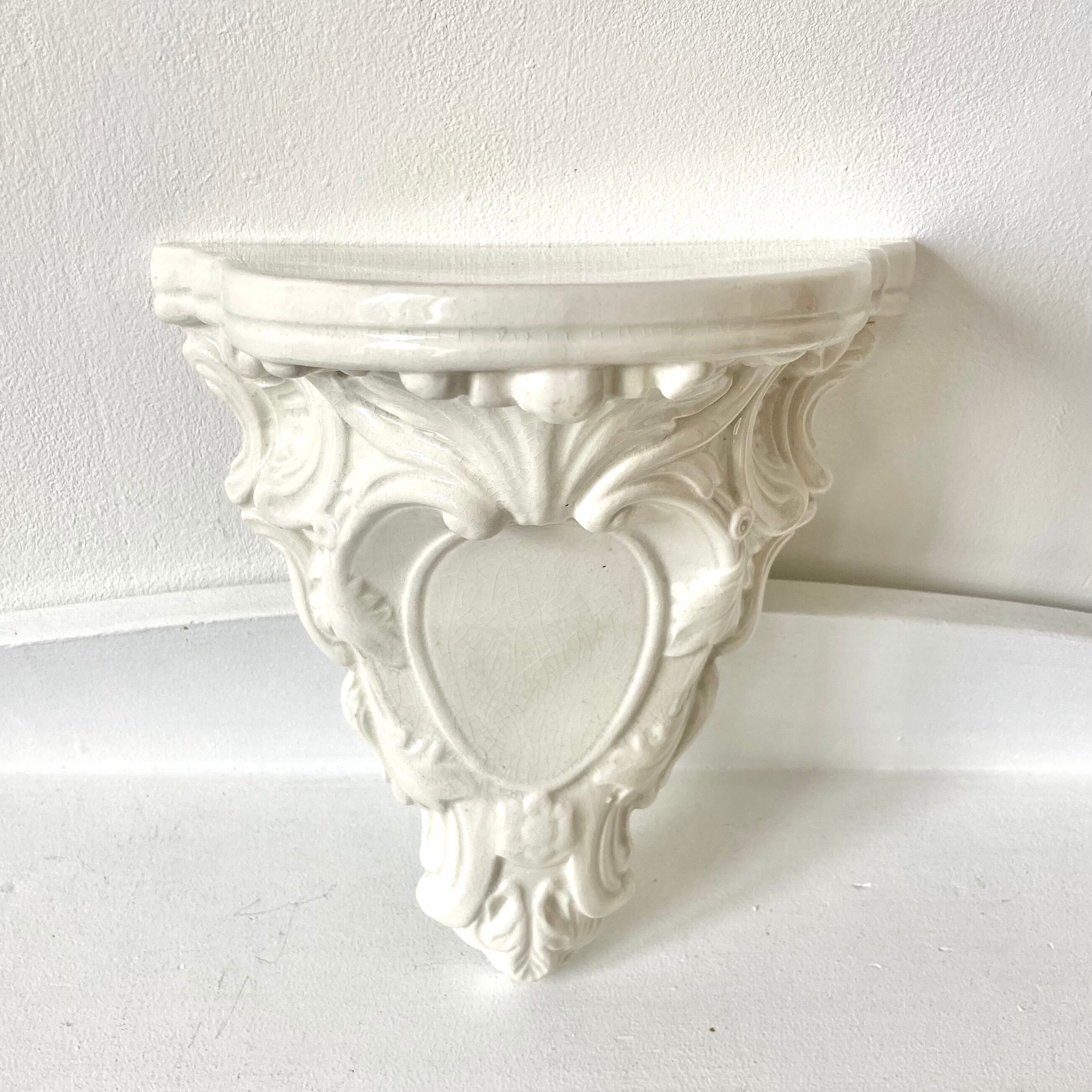 Wall console ceramic shelf