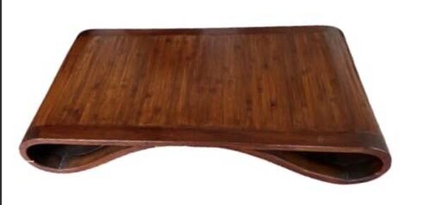 Table basse ethnique en bois massif, table vintage en teck massif