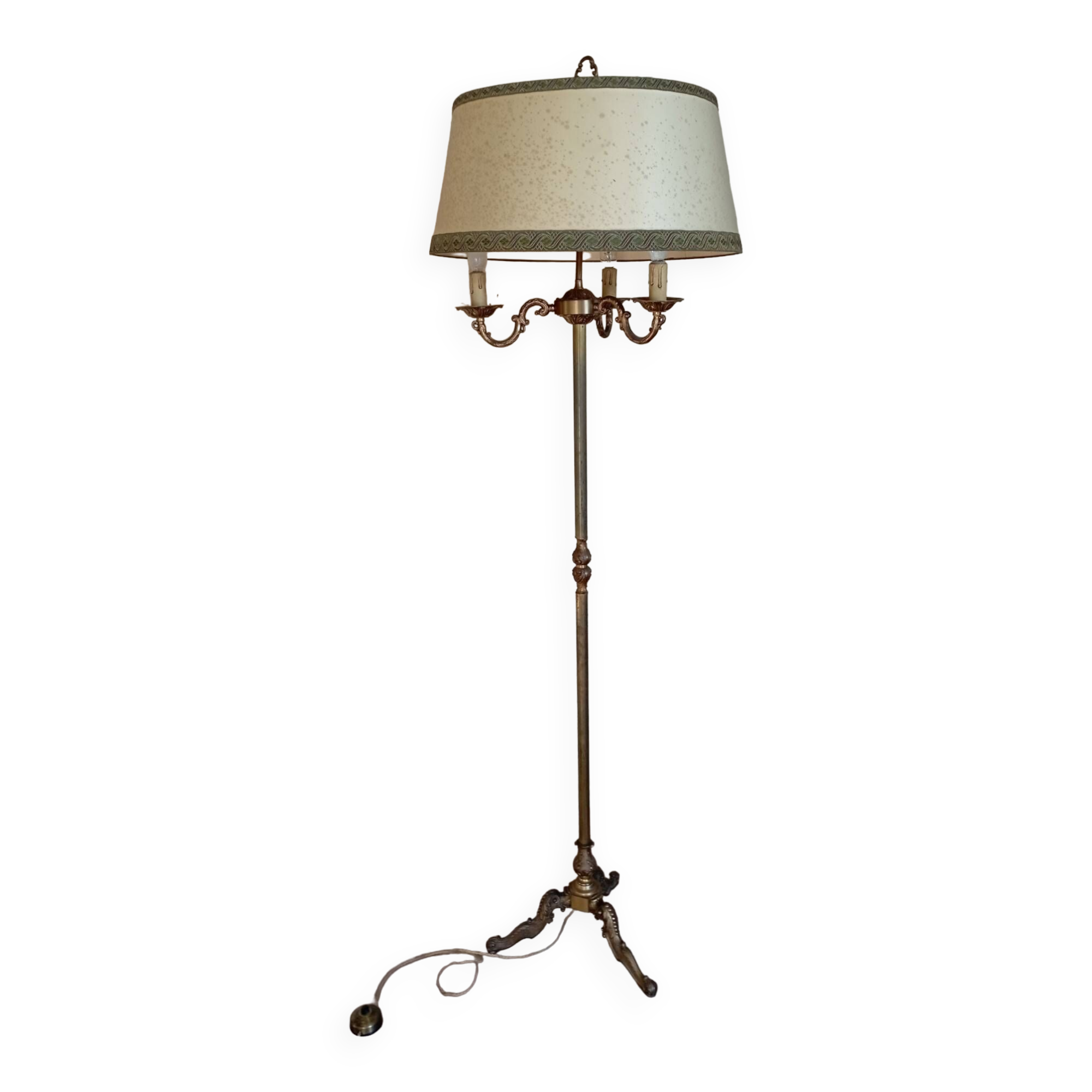 Vintage brass floor lamp