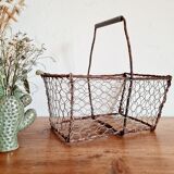Old wired metal basket