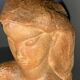 Art Deco Expressionist Sculpture "Nude Female Bust" unique piece 1940