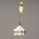 Hanging glass lampshade, vintage (hand-painted)