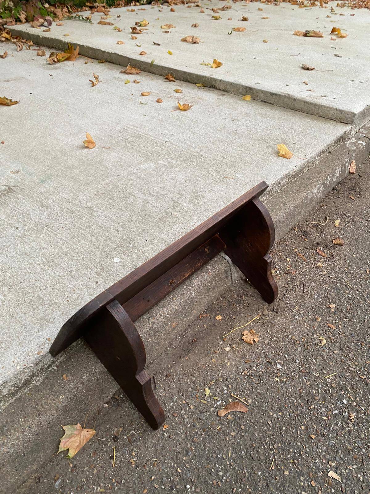19th century solid wood wall shelf