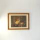Tableau nature morte reproduction vintage cadre bois