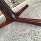 Large vintage Baumann table in rosewood with extensions, antique furniture.