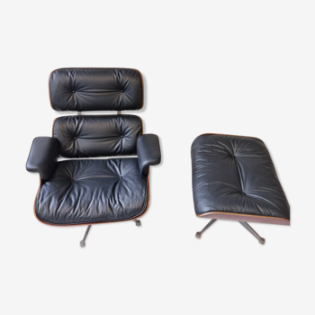 Eames Lounge chair & pouf de Charles & Ray Eames pour Herman Miller