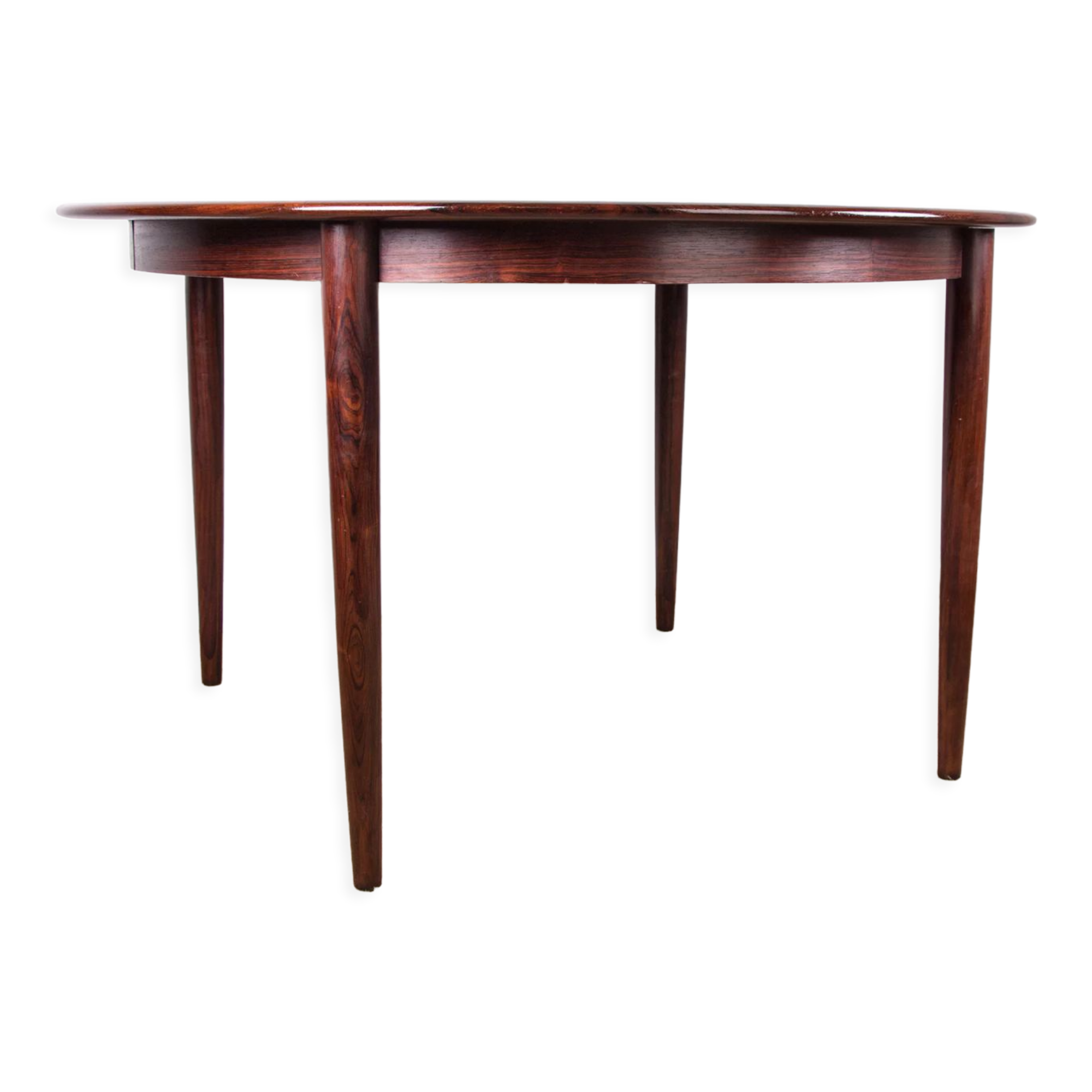 Danish extendable dining table in Rio Rosewood model 55 by Arne Vodder for Sibast 1958.