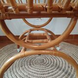 Rattan baby cradle