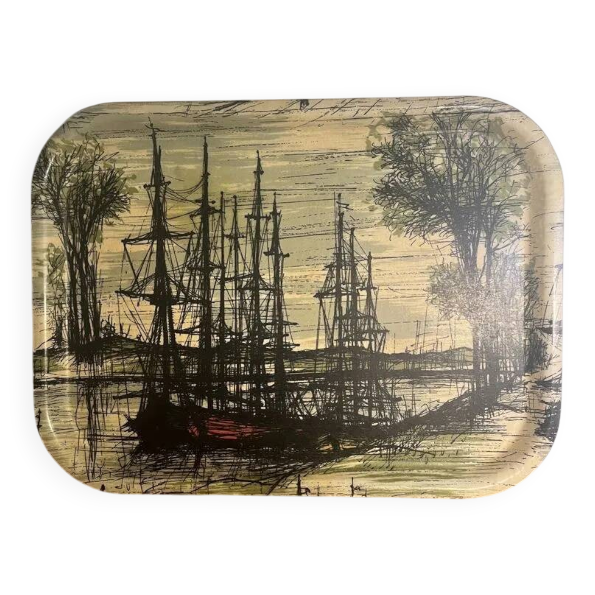 Vintage fibreglass plateau