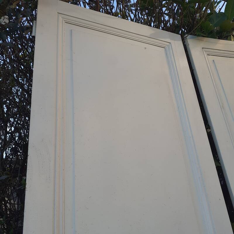 3 large old Haussmann-style wardrobe doors 19th century H260cm
