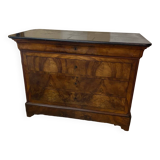 Antique Louis Philippe chest of drawers in black marble