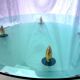 2-tier glass coffee table