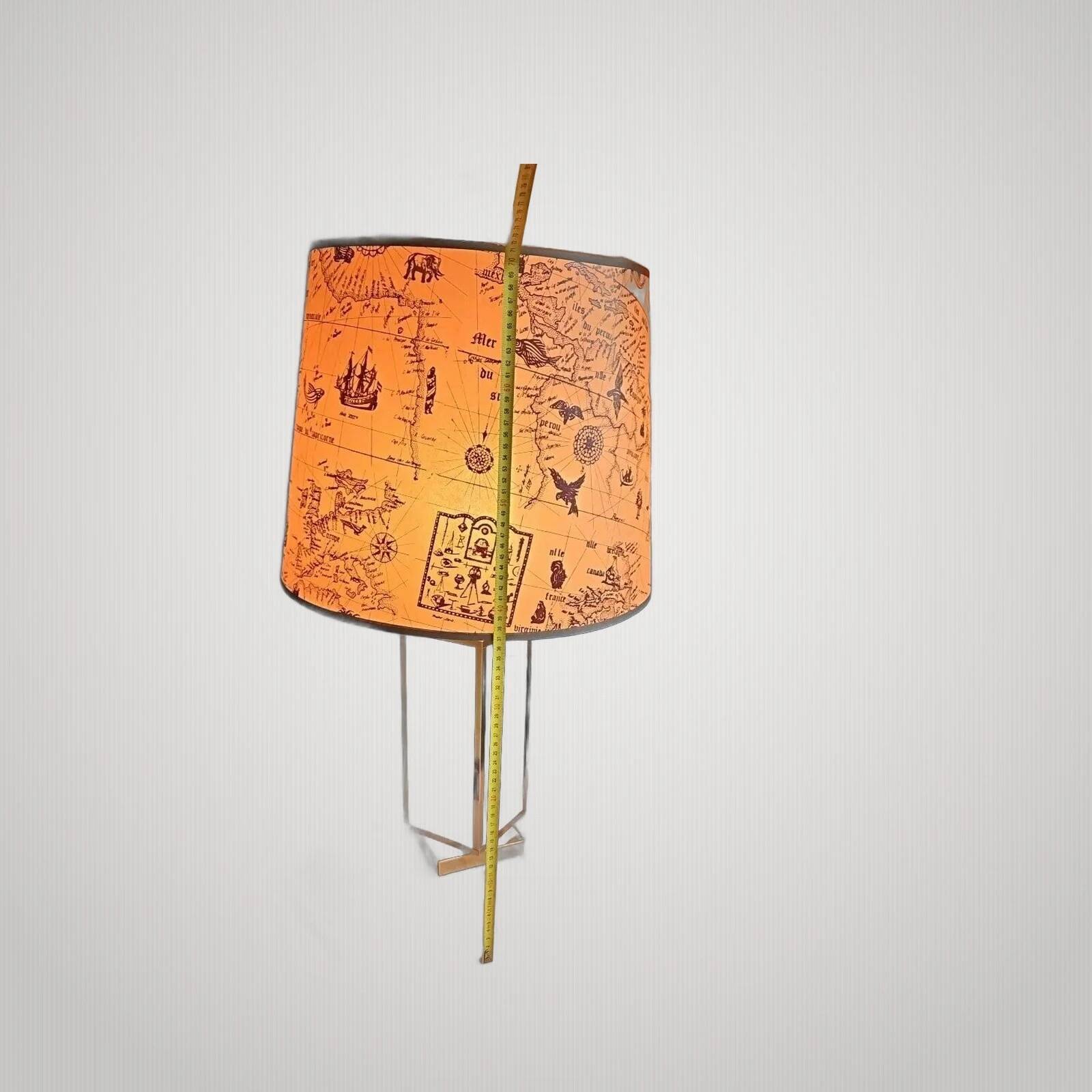 Large Brass and Black Lamp 1970s Dlg Maison Jansen Design and Elegance