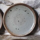 Set of 6 Pierre Digan pyrite stoneware dessert plates