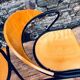 Paire de chaises bois et métal noir