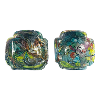Pair of Tutti Frutti Murano Glass Bowls by Dino Martens, Italy, 1950s