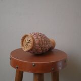 Vase soliflore braided natural fiber handcrafted bohemian country decoration