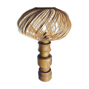 Lampe en orme massif
