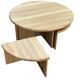 Vintage coffee table with side tables 80s design